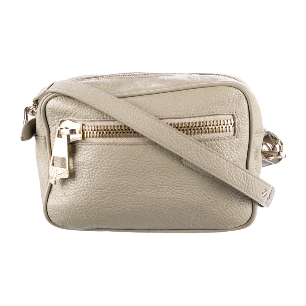 Versace Collection Crossbody Bag- Gray leather